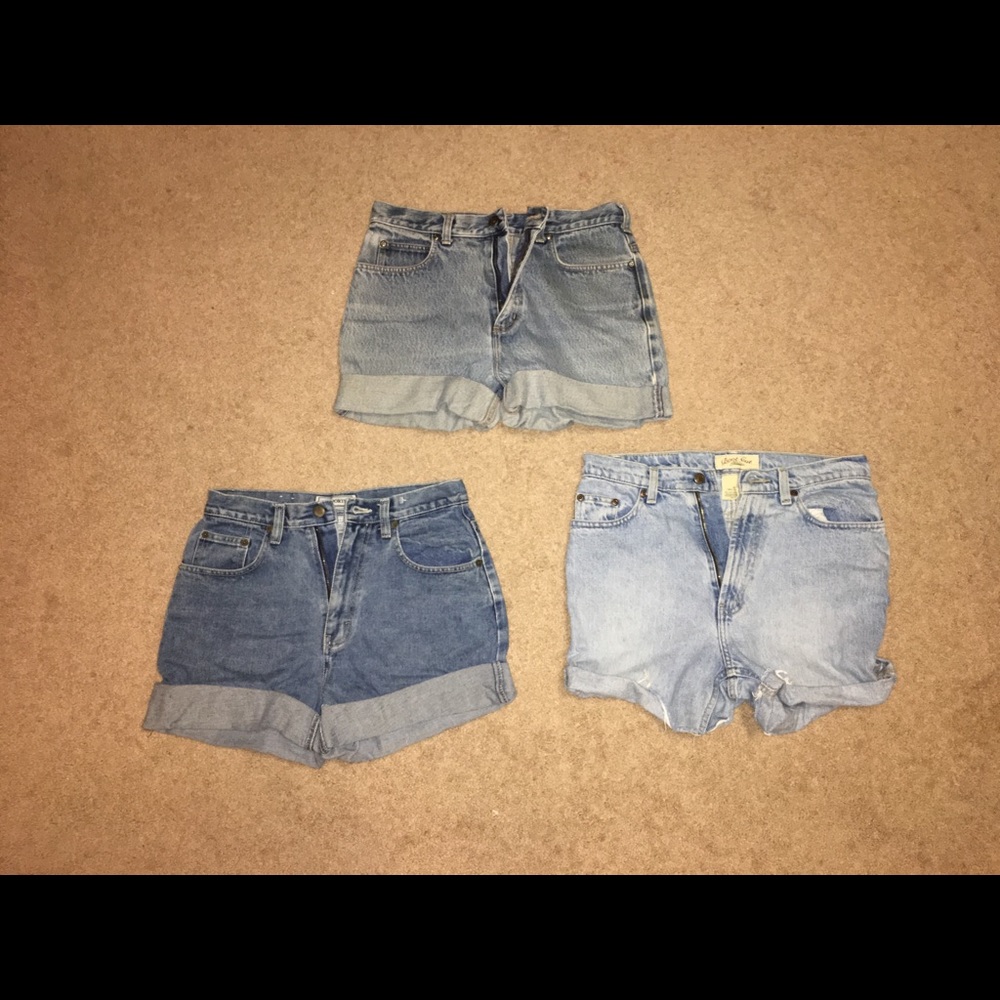 High- rise jean shorts